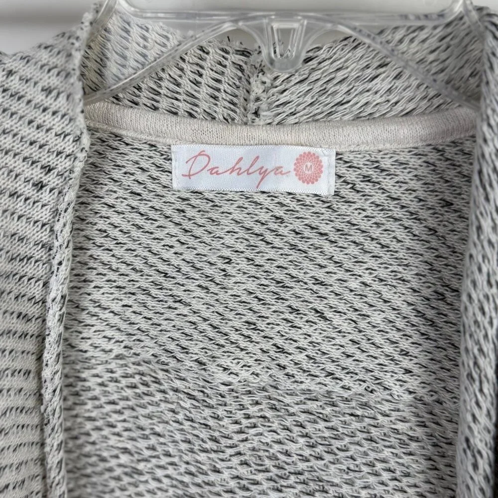 Dahlya Poppa Women's Tier-Draped Long-Sleeve Open-Front Cardigan Sweater Size M